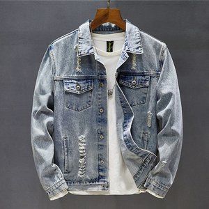 Men Denim Jackets Coats Large Size Streetwear